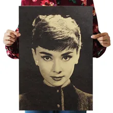 Ретро-плакаты Одри Хепберн винтажный декоративный Рисунок для бара Дома Настенные Декоративные плакаты ретро-плакаты и принты