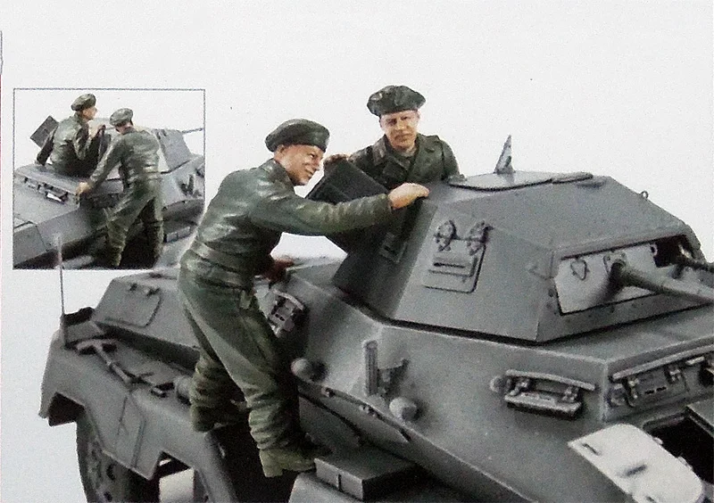 

1/35 Scale Unpainted Resin Figure Panzer Crew