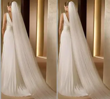 

SuperKimJo Wedding Accessories Long Wedding Veil Soft Tulle Cheap Bridal Veil Voile Mariage