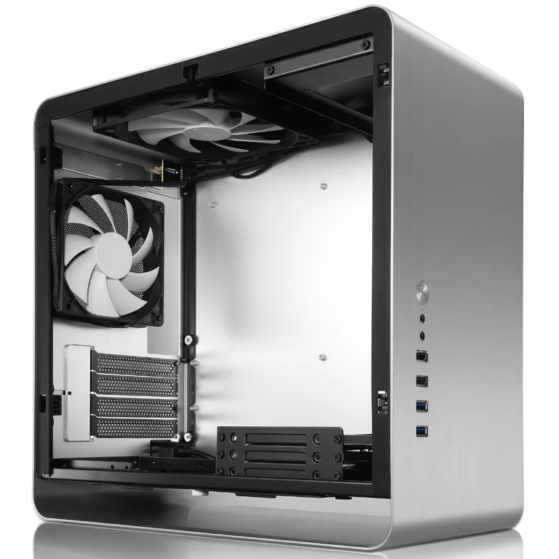 JONSBO UMX3 боковой сквозной стеклянный корпус HTPC MicroATX Алюминиевый сплав чехол для