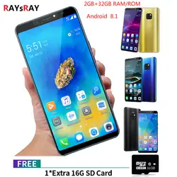 Raysray mate20 pro 3g LTE мобильный телефон 6,1 & wot 2 Гб ОЗУ 32 Гб ПЗУ Восьмиядерный сотовый телефон камера Android 8,1 отпечаток пальца смартфон