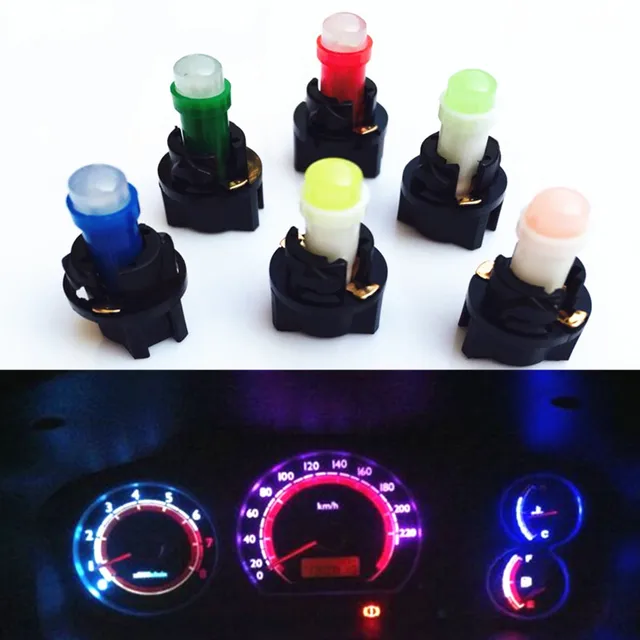 10pcs Car Interior Led Dashboard Light Bulb T5 27 74 85 18 Cob Led Auto Instrument Cluster Lamp With Holder Socket Signal Lamp Aliexpress