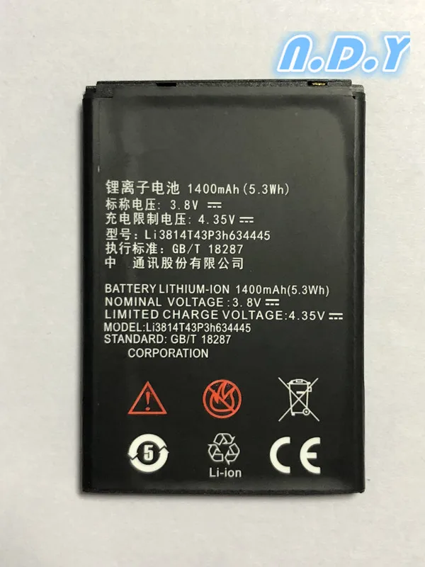 

1400mAh Li3814T43P3h634445 Battery For ZTE Blade L110 A110 A112 B815 T815 V815W Batterie Bateria batteries