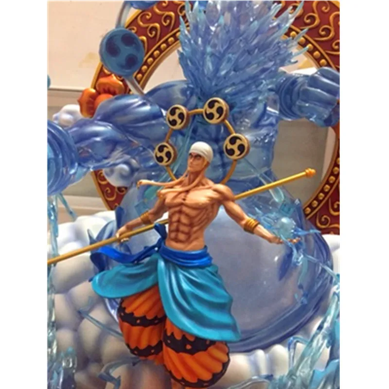 Аниме ONE PIECE Sky Piea Enel Thunder God статуя смолы фигурка коллекция Украшение Рабочего Стола G2630