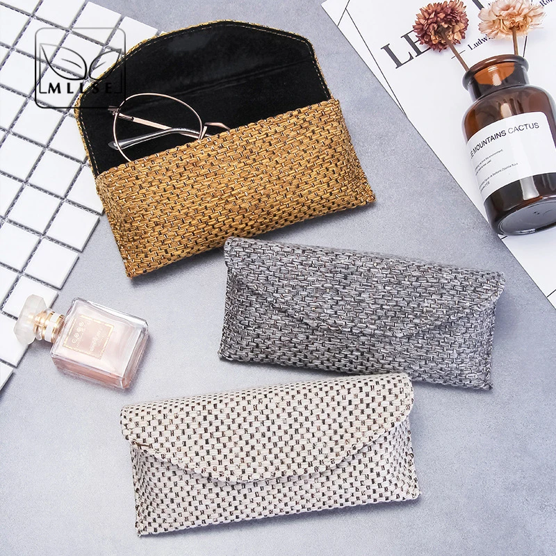

MLLSE New Brand Women Men Sunglasses Boxes Retro-Pastoral Forest System Glasses Case Hand knitted Unisex Glasses Cases