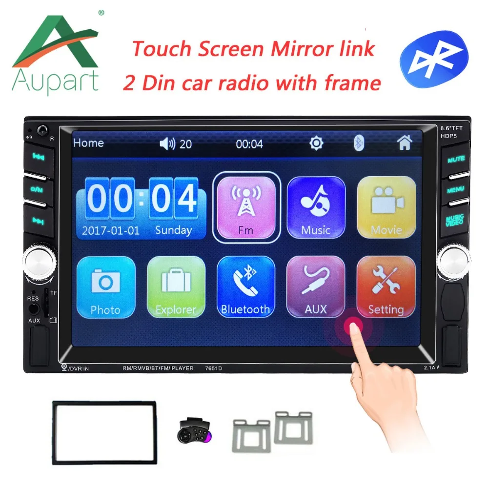 2 din 6 ''lcd сенсорный экран 12V Авторадио Автомагнитола bluetooth Камера заднего вида