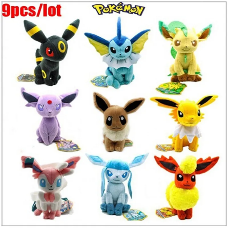 20-23 см сидя Umbreon Eevee Espeon Jolteon Vaporeon Flareon Glaceon Leafeon плюшевая игрушка-животное мягкие куклы