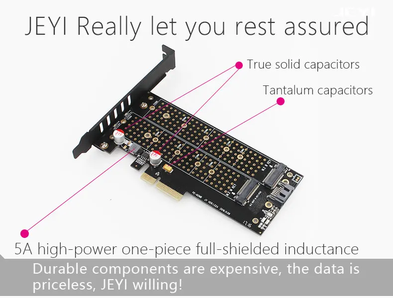 JEYI SK7 Pro M.2 NVMe SSD NGFF для PCI-E X4 3,0 адаптер M ключ B ключ двойной интерфейс карты PCI Express3.0 двойное напряжение 12V+ 3,3 V SATA