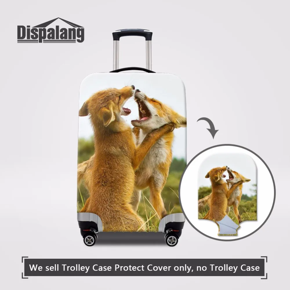 Dispalang Animal Dustproof Baggage Cover Funny Fox Spandex Travel