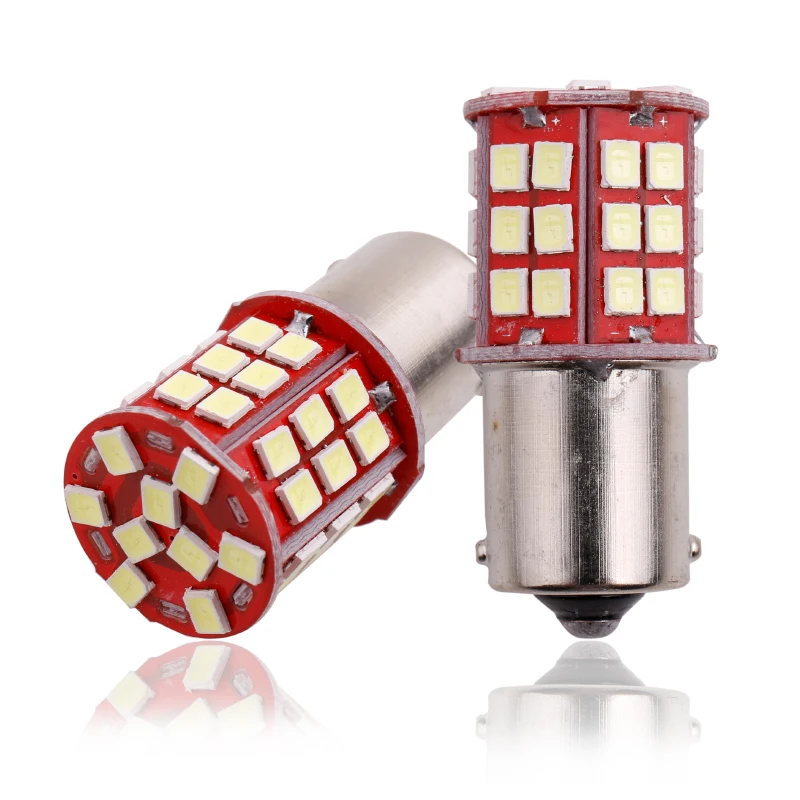 2x BA15S P21W R5W R10W 1156 1141 1003 33SMD 2835 LED Car Rear Turn Signal Lamp Auto Backup Reverse Light Bulbs White 12V (4)