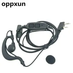 OPPXUN двойной PTT гарнитура для рации baofeng UV5R 5RB 5RC 5RE UV82 BF888S BF777S 2PIN