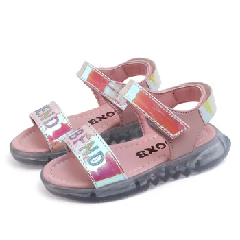 

New Toddler Baby Girls Sport Summer Light-up Sandals LED Luminous Flat Shoe Sneakers