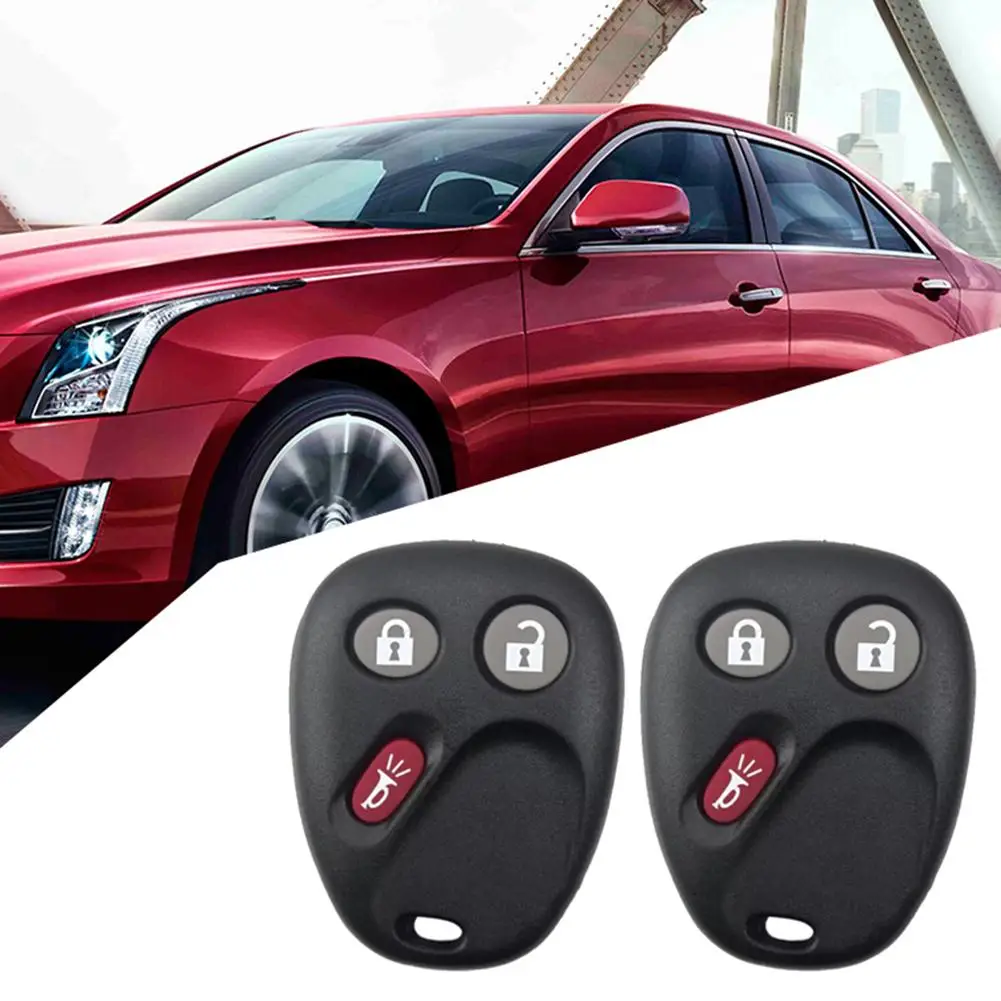 

2Pcs 3 Buttons Car Key Fob Case Shell for Buick Rainier Cadillac Chevrolet GMC