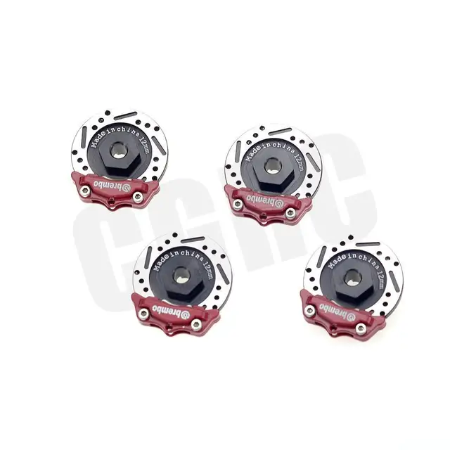 4pcs Metal Brake Disc Caliper 12mm Adapter For 1/10 Rc Crawler Car