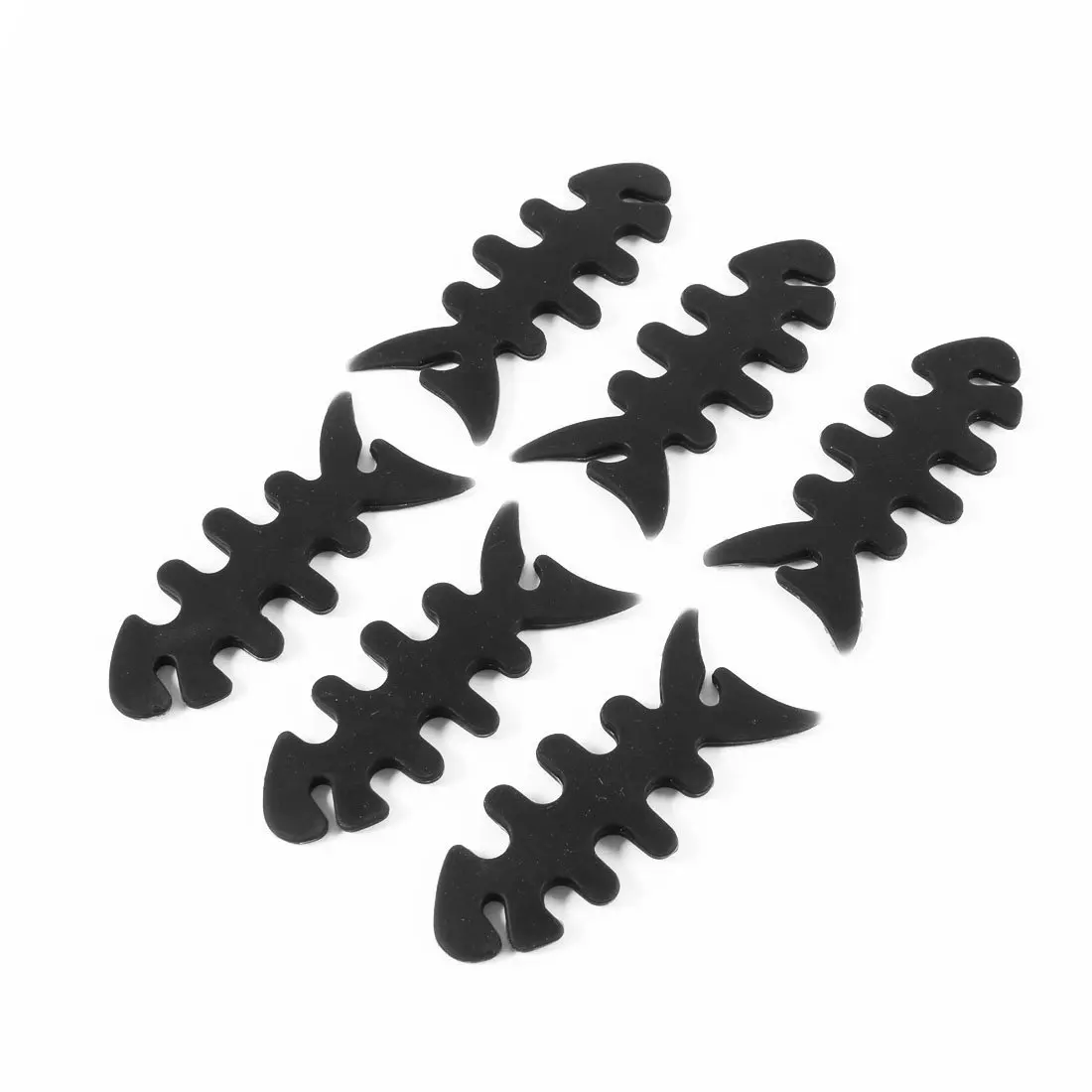 

Hot Deal 6 Pcs Rubber Fish Bone Headphone Cable Cord Winder Color Random