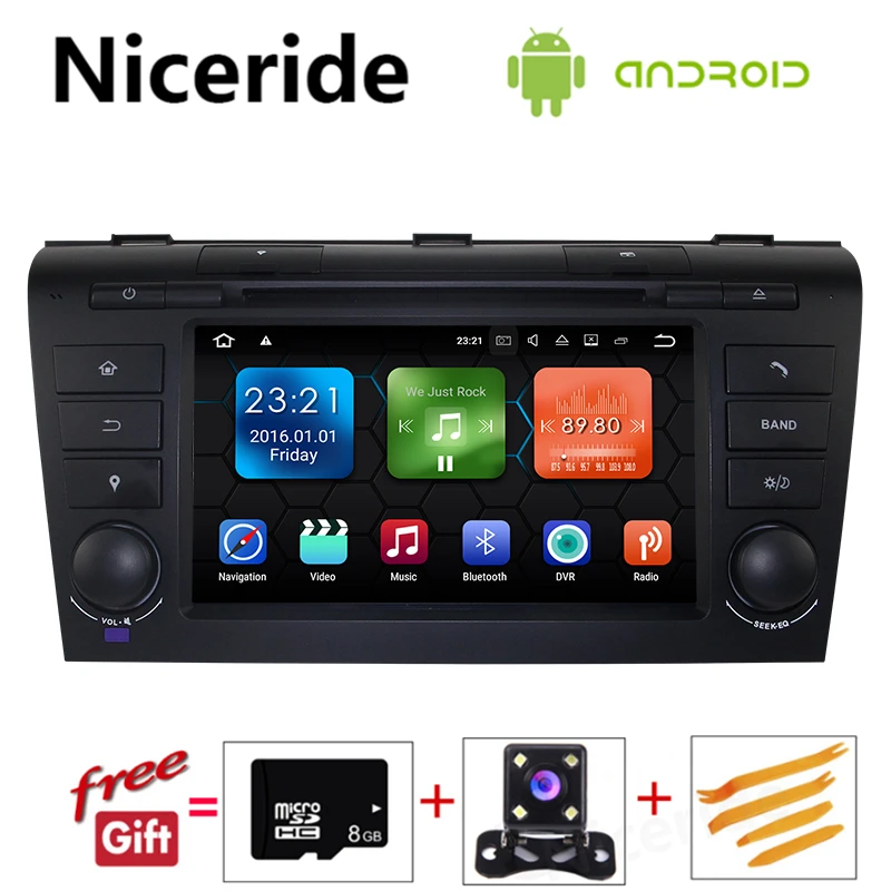 Автомагнитола 7 дюймов Android 8 0/8 1 GPS-навигация для Mazda 3 2004-2009 с камерой заднего вида
