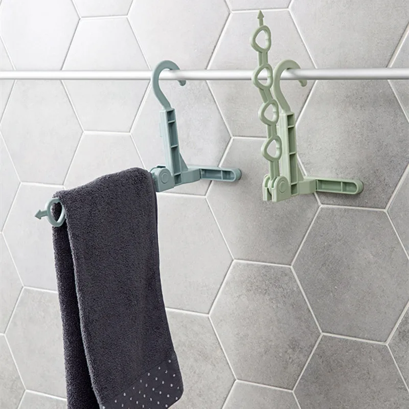 Folding Clothes Hanger Rack Adjustable Drying Rack (6)