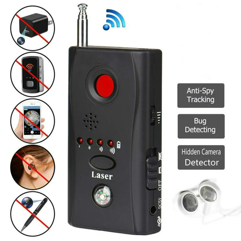 

Full Range Anti - Spy Bug Detector CC308 Mini Wireless Camera Hidden Signal GSM Device Finder Privacy Protect Security