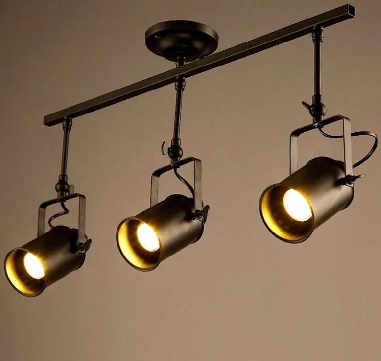 

Vintage Iron track ceiling light for cloth bar cafe metal spot track lamp lamparas infantiles techo lampara de techo colgantes