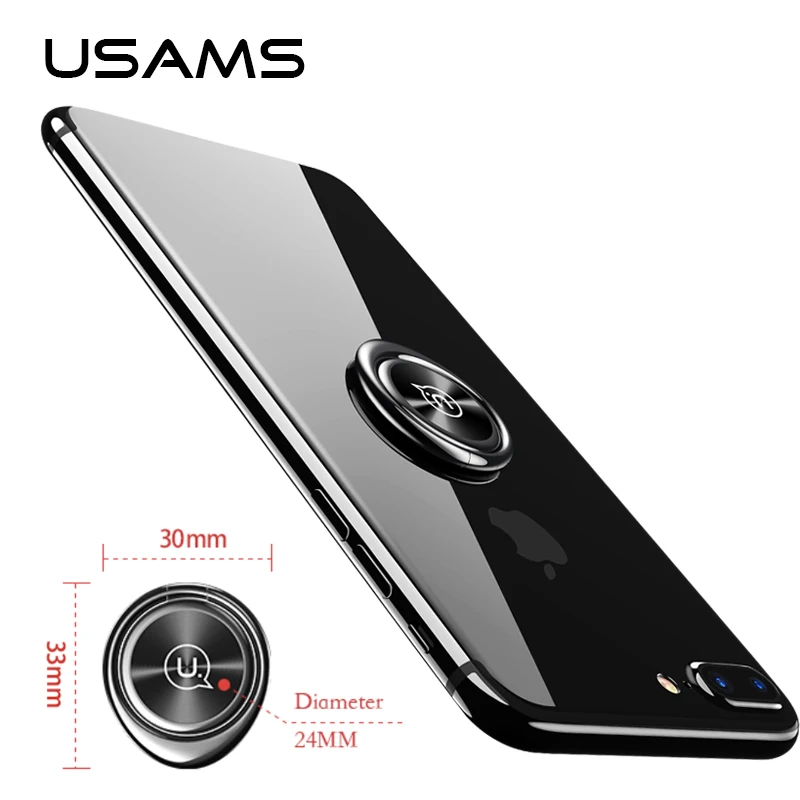 

USAMS Magnetic 360 Degree Metal Mobile Phone Holder Universal phone Ring Bracket For iPhone Samsung ipad Table