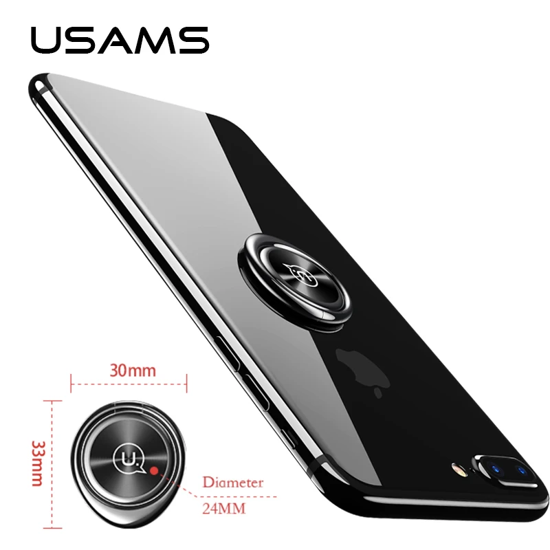 USAMS Magnetic 360 Degree Metal Mobile Phone Holder Universal phone Ring Bracket For iPhone Samsung ipad Table
