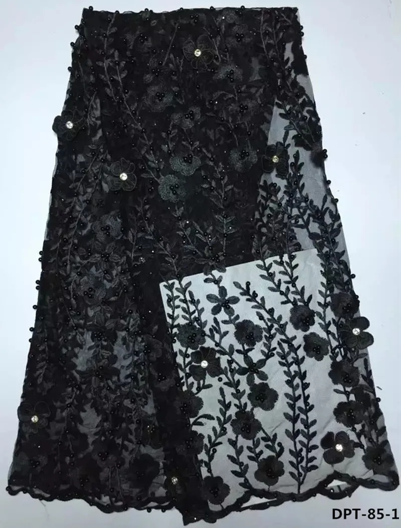High Quality french lace embroidery fabric 3d flow...