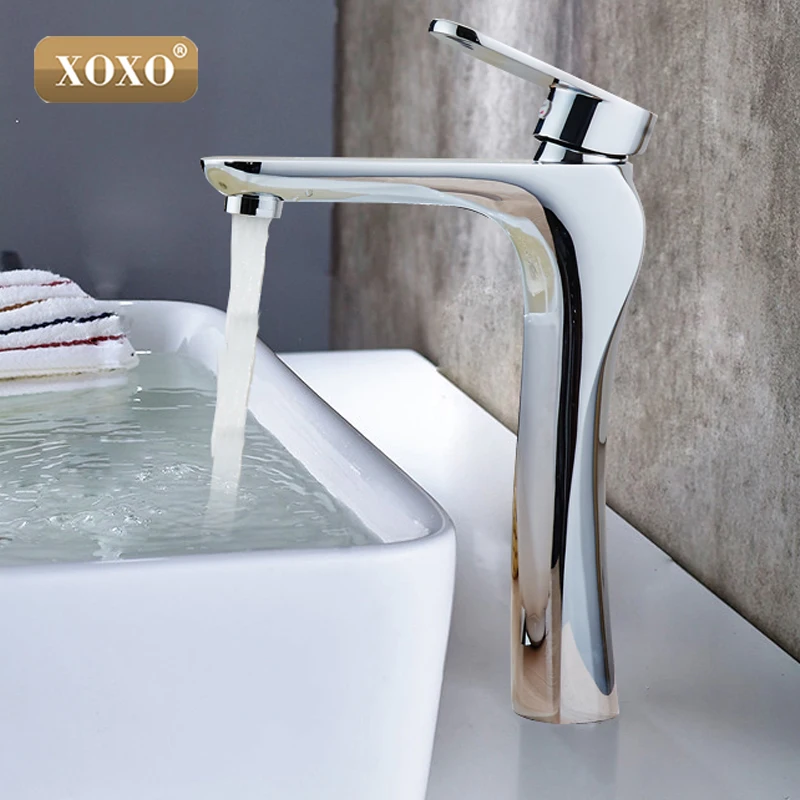 Preise XOXO Moderne Badezimmer Produkte Verchromt Heißes und Kaltes Wasser Waschbecken Wasserhahn Mixer, Einzigen Handgriff wasserhahn 83007