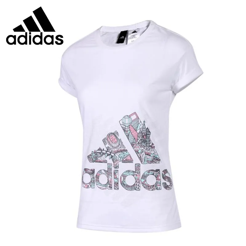 Новое поступление Adidas GFX T Большой BOS Для женщин футболки с коротким рукавом спортивная