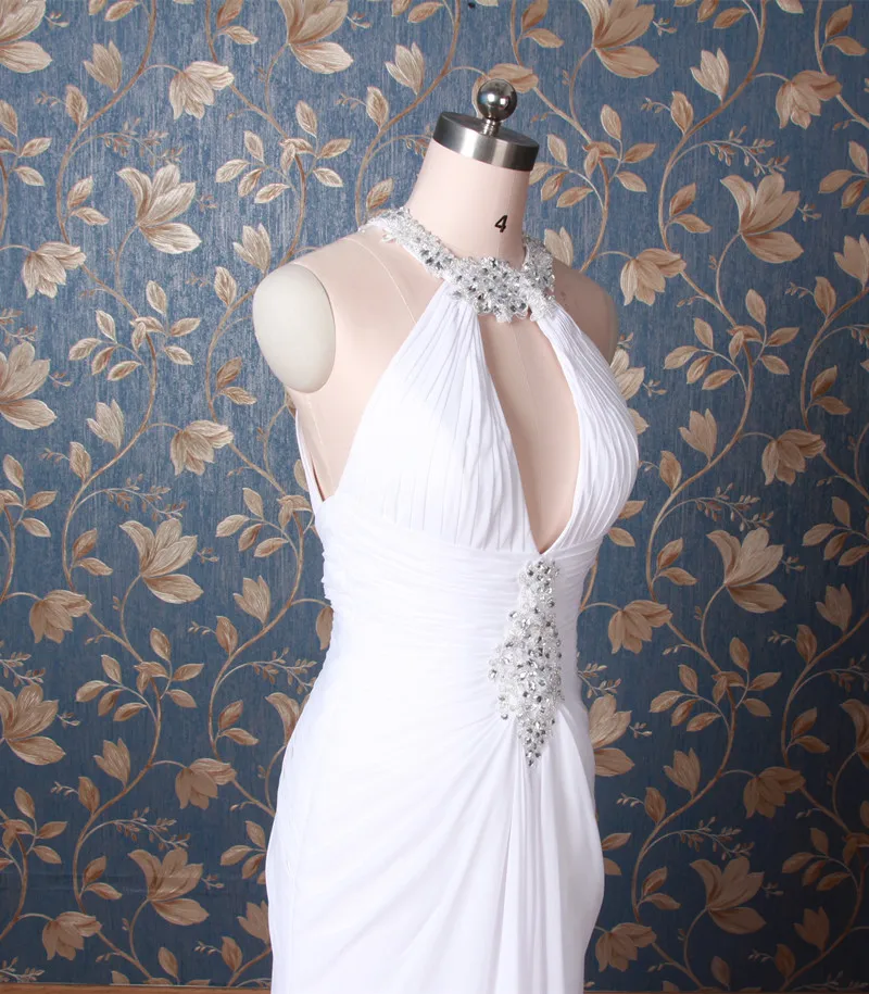 Mucielee Vestidos De Novia 2017 линия пляжные свадебное платье Boho Дешевые Холтер шеи Sexy Backless
