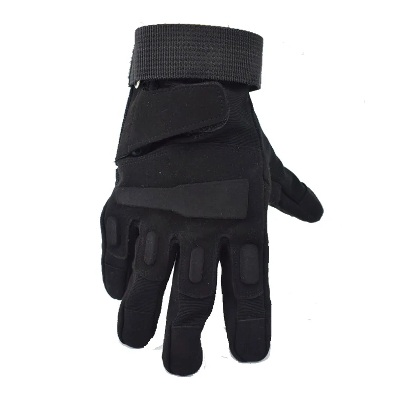 Tactical Fingerless Gloves Military Army Shooting Paintball Airsoft Bicycle Motorcycle Combat Gloves Outdoor Sport Armed Mittens - Цвет: Black Full Finger