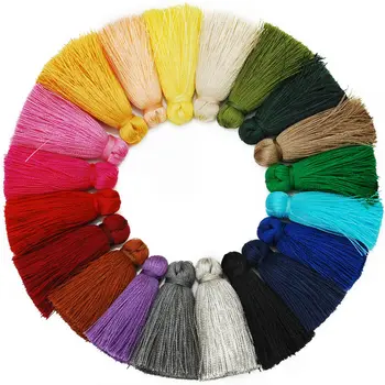 

20pcs lux silky tassel,tassels for jewelry making,pantone colors,handmade tassels,4cm length-100558-2