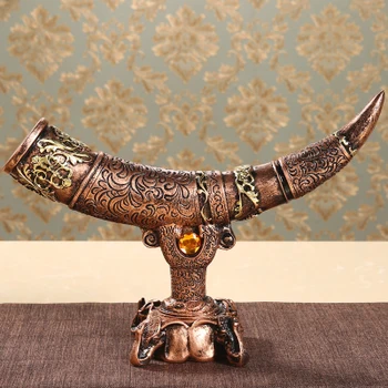

Creative European-style household simulation ivory ornaments living room wine cabinet furnishings office study porch zhaopaima