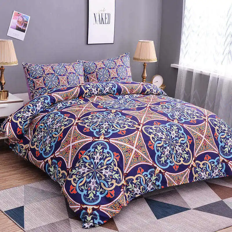 

ZEIMON 3D Bedding Set Geometric Mandala Pattern 2/3pcs Home Textiles Bohemia Style Duvet Cover Pillowcase For Room Decor