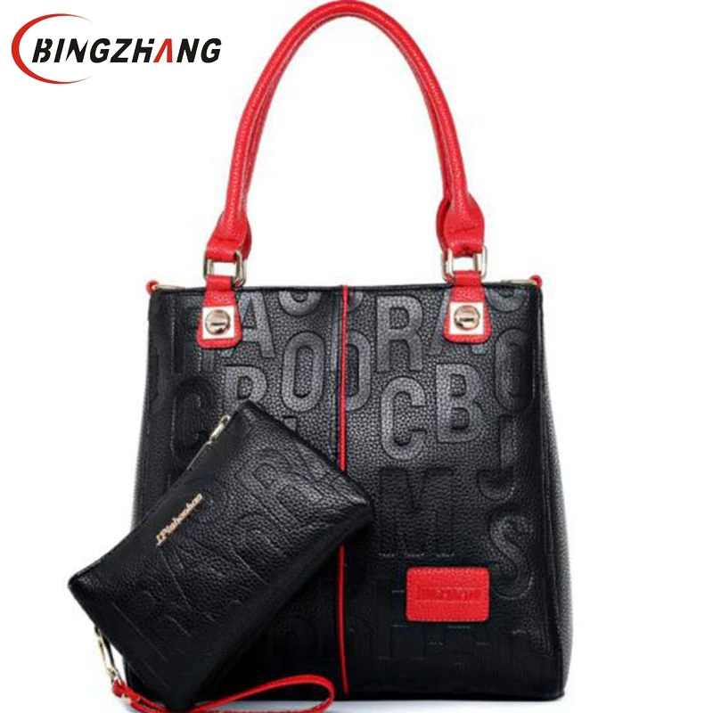 Роскошная брендовая сумка, модная женская сумка, винтажная сумка с тисненым цветком, сумка на плечо, женская кожаная большая сумка-тоут, кошелек l8-398