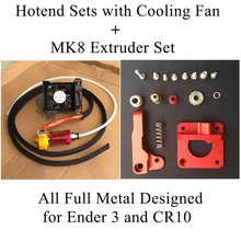 Full Metal MK10 Hotend 3D Printer Hot End Kit Ender 3 3D Printer Extruder Part Filament 1.75MM MK8 Nozzel 3D Printer Accessories