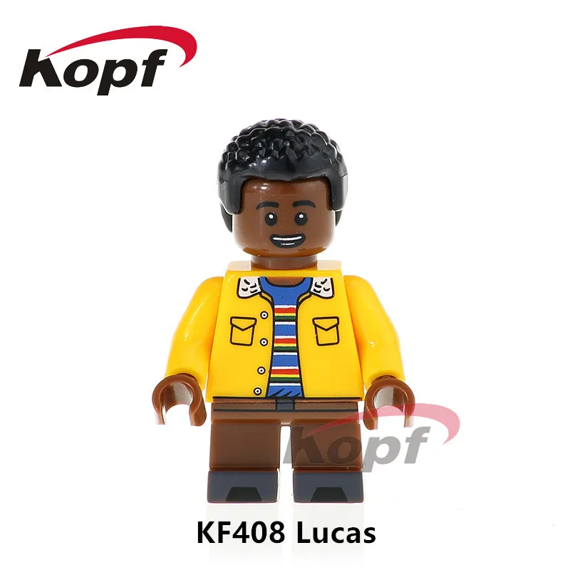 

Single Sale Super Heroes Stranger Things Figures Lucas Mike Eleven Bricks Action Building Blocks Children Gift Toys KF408