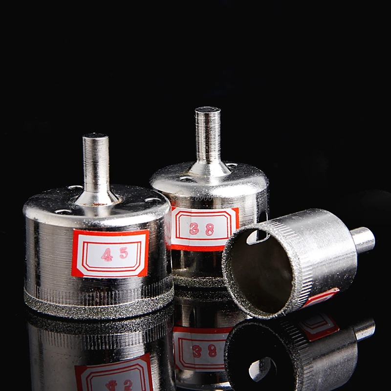 Beste 3 Stks 28 38 45mm Diamond Coated Core Saw Gat Boor Set Voor Glas Marmeren Tegels JUN13