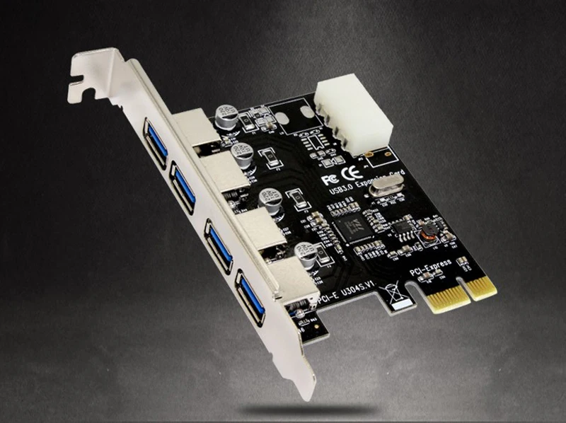 4 порта 5 Гбит/с Superspeed USB3.0 PCI E экспресс карта адаптер контактный разъем IDE|usb3.0 pci-e|pci