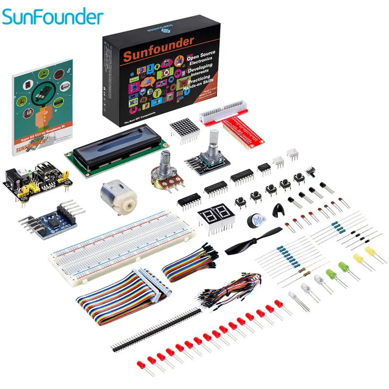 SunFounder Super Starter Kit V2.0 for Raspberry Pi 3 B+ Plus ,Raspberri Pi 3 2 Model B and 1 Model B+ Diy Kit