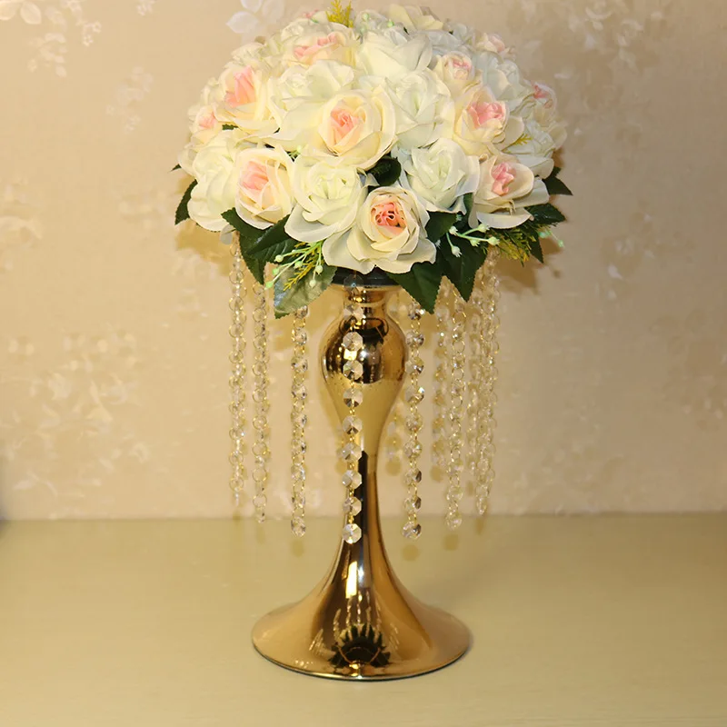 

34cm Tall Gold Wedding Flower Stand Table Centerpiece