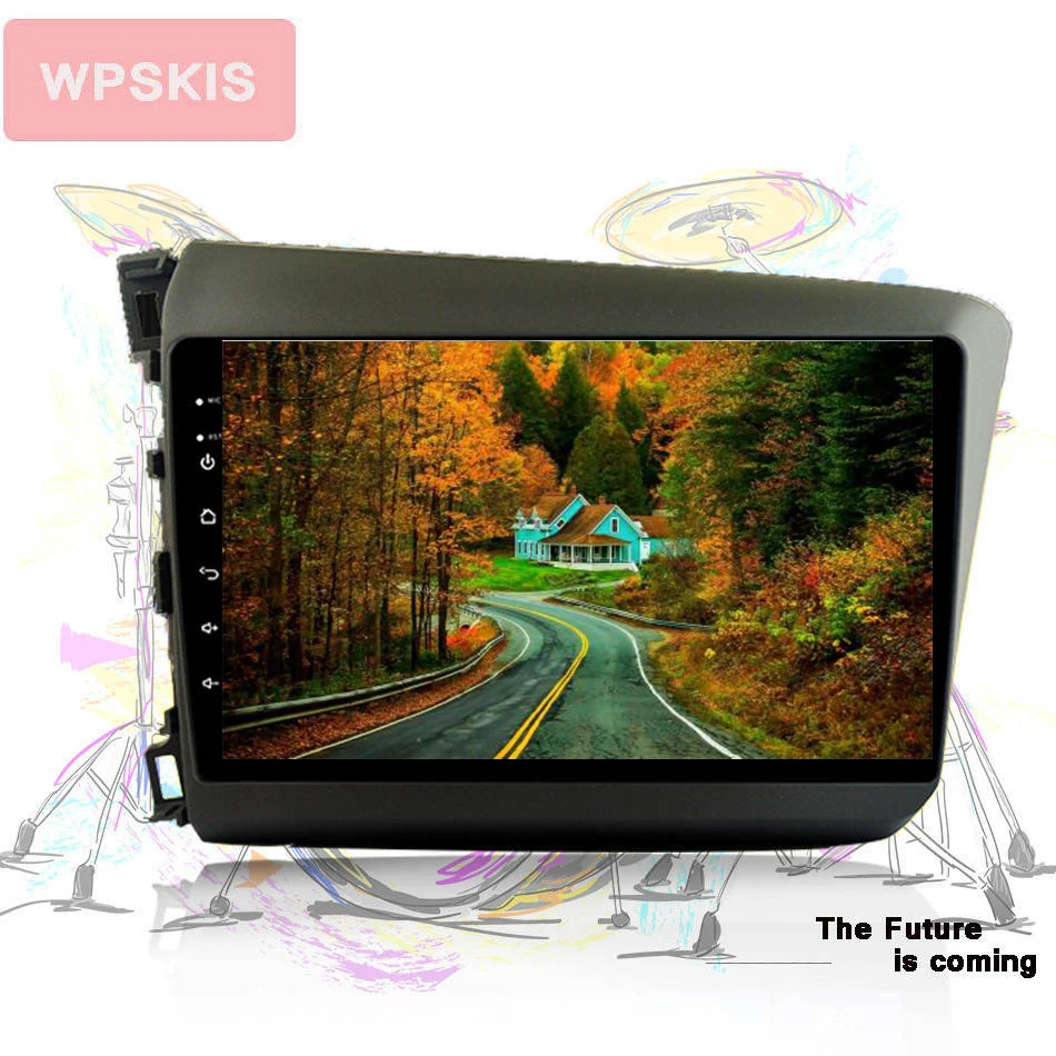 

For honda civic 2012 car gps navigation radio audio pc music tape headunit 4g wifi carplay mirror steer wheel bt dab android 9.0