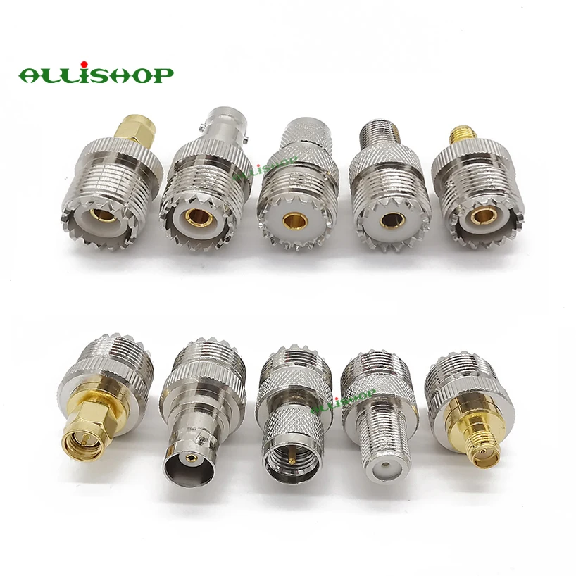 20 Type Set UHF PL259 SO239 Mini UHF Adapter Kits UHF to SMA//BNC//MCX//FME//F//TNC//Mini UHF RF Coaxial Adapter Male Female Coax UHF Radios Adapter Connector Kit