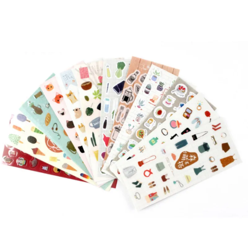 1 Pcs/set DIY Colorful picture Cute Stickers Diary Planner Journal Note