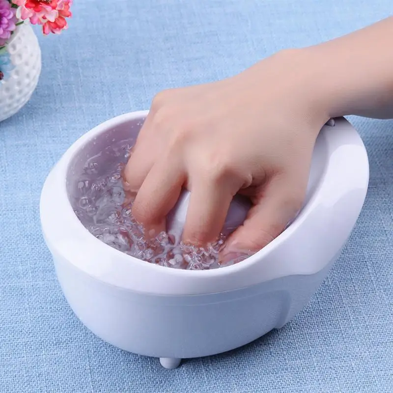 Пузырьковый массаж ногтей струя спа-чаша для рук Спа-дизайн ногтей ручная мойка для снятия замачивания чаша для самостоятельного маникюра