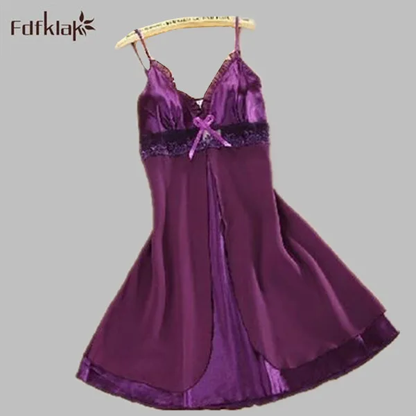 Women's sleepwear camisa de dormir sexy nightdress sleepwear nightgown female night shirts silk underwear home wear S0101 Women's sleepwear camisa de dormir sexy nightdress sleepwear nightgown female night shirts silk underwear home wear S0101