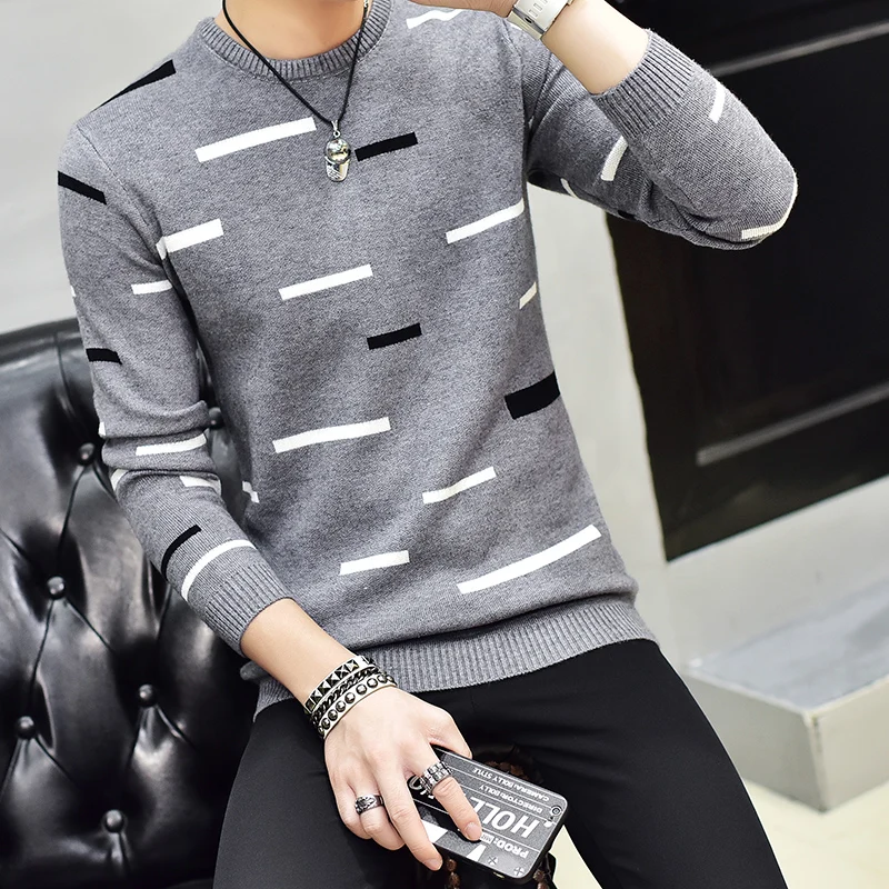 2017 Fall men's pullovers men, fashionable young men's long sleeves