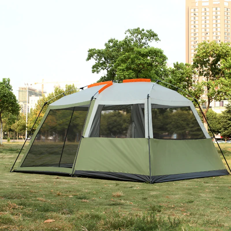 Открытый 6 человек 2 комната двойной слой большой тент Кемпинг палатка семья палатка
