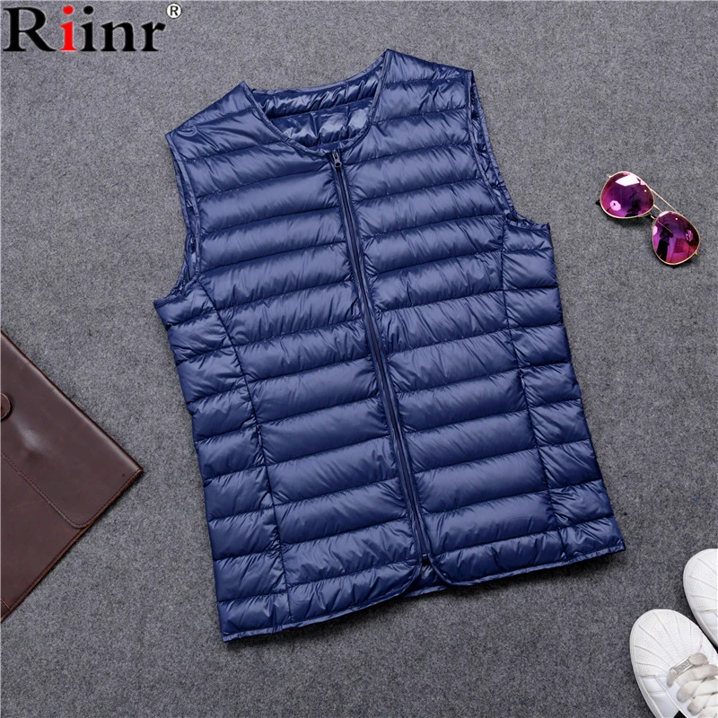 Riinr 2017 Fashion New Arrival Vest Autumn And Winter Outwear High Quality Casual Ultralight V-Neck Duck Down Sleeveless Jacket Riinr 2017 Fashion New Arrival Vest Autumn And Winter Outwear High Quality Casual Ultralight V-Neck Duck Down Sleeveless Jacket