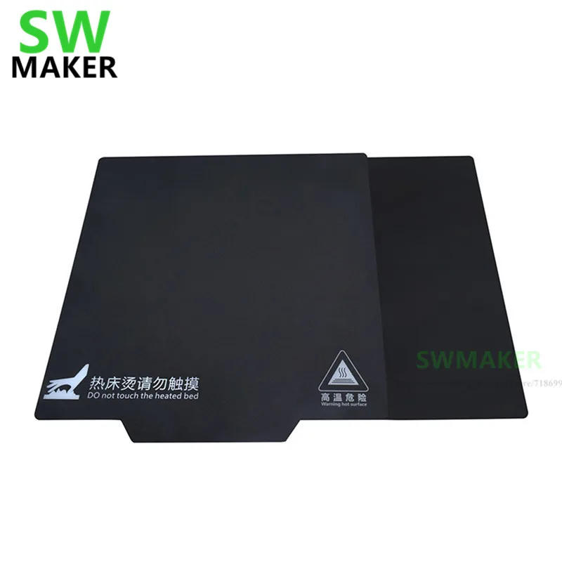 

W LOGO handle Magnetic Print Bed Tape Flex Plate Square Print Sticker Tape 150/200/220/235/310 Anti warping edge PLA 3D Printer