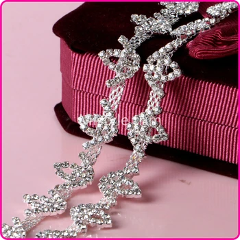 

Strass Flower Shape decorative Long Crystal Rhinestone Cup Chain Trim for Bracelet Decoration
